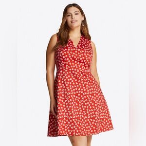 Draper James V-Neck Sleeveless Love Circle Dress